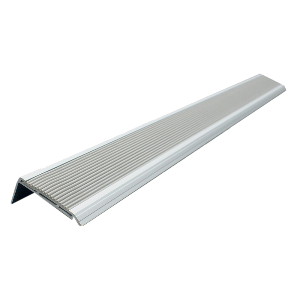 Nez de marche antidérapant aluminium recouvert PVC gris VISO - NDM900PVC