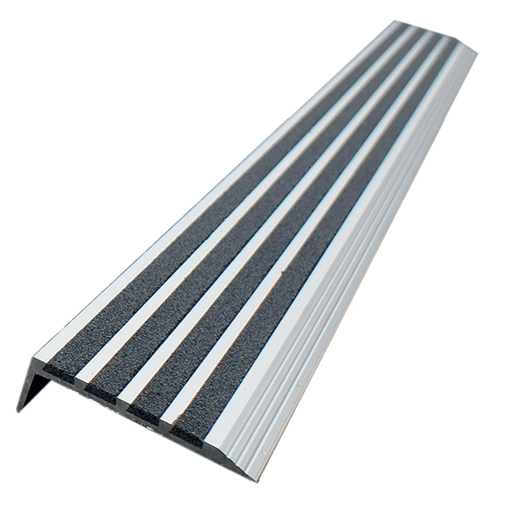 Plat de marche antidérapant alu recouvert sable de quartz  VISO - PDM900BK