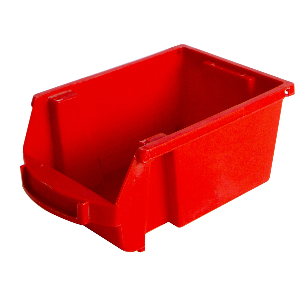 Bac à bec polypro emboitables à vide 1L rouge VISO - SPACY2R