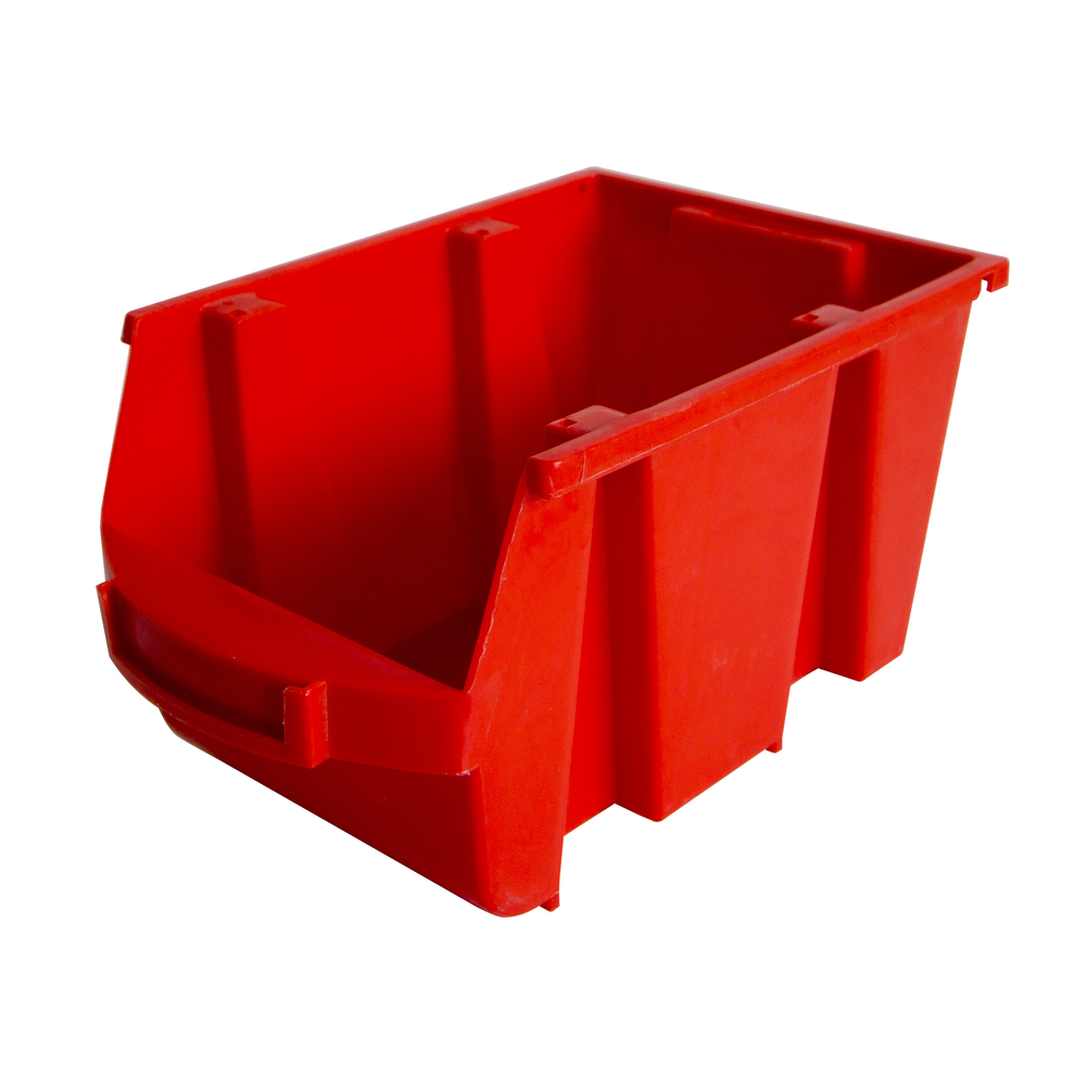 Bac à bec polypro emboitables à vide 4L rouge VISO - SPACY3R