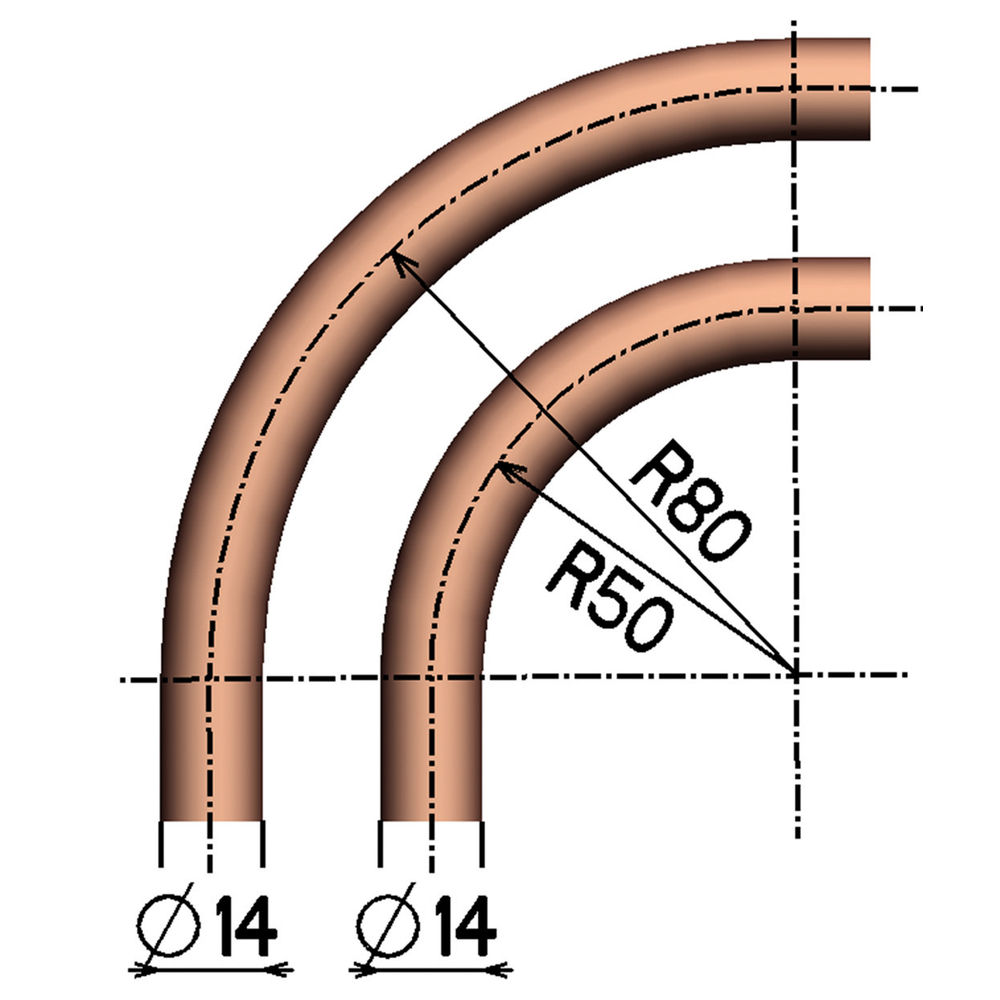 Forme concentrique 14mm/r80 pour cintreuse Eurostem VIRAX - 251836