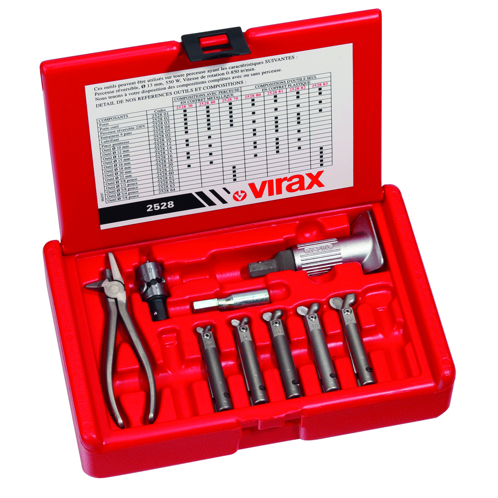 Extrudax 12-14-16-18-22 mm sans perceuse VIRAX - 252880