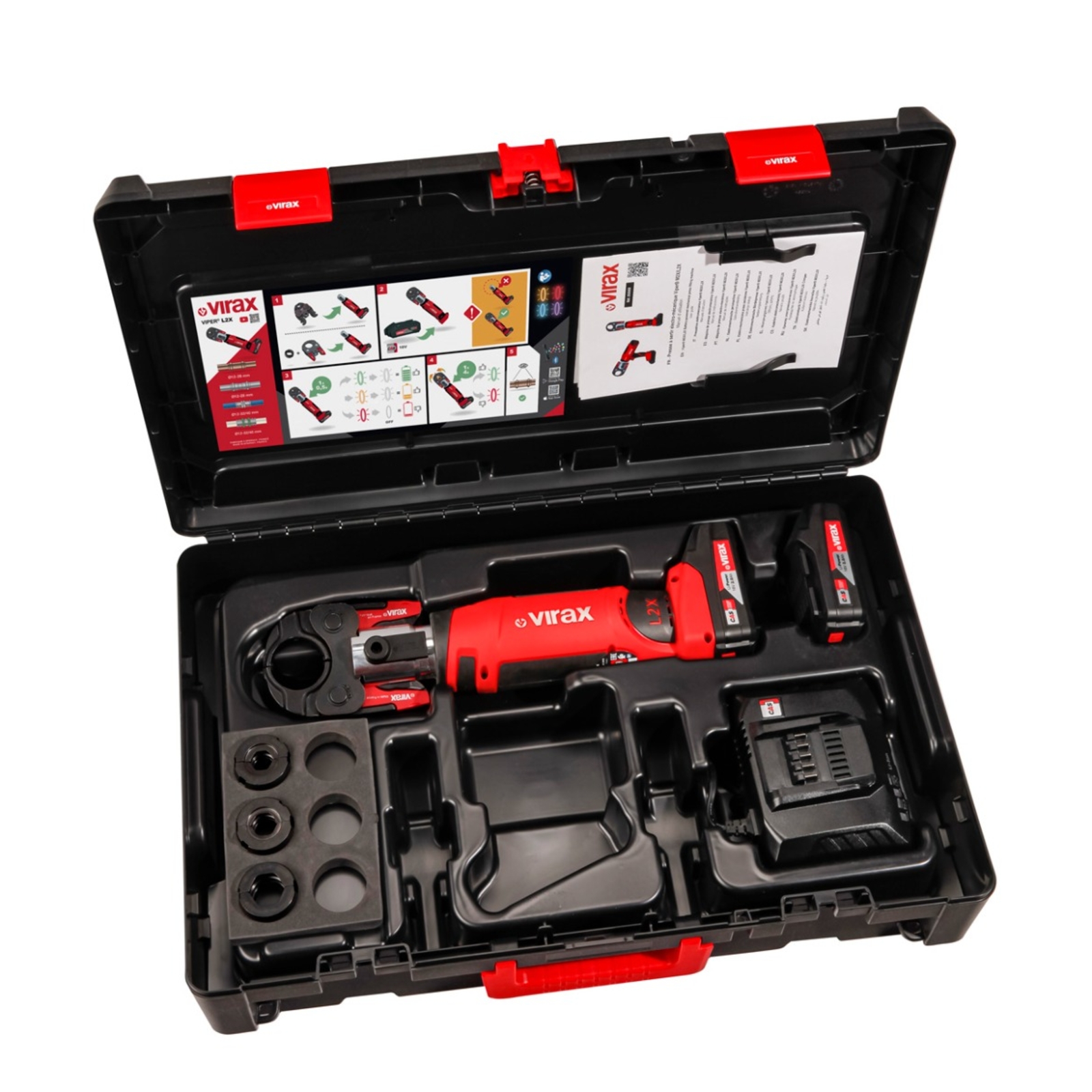 L2X pince-mère + inserts RF-P 16-20-25 + 2 batteries VIRAX - 253575