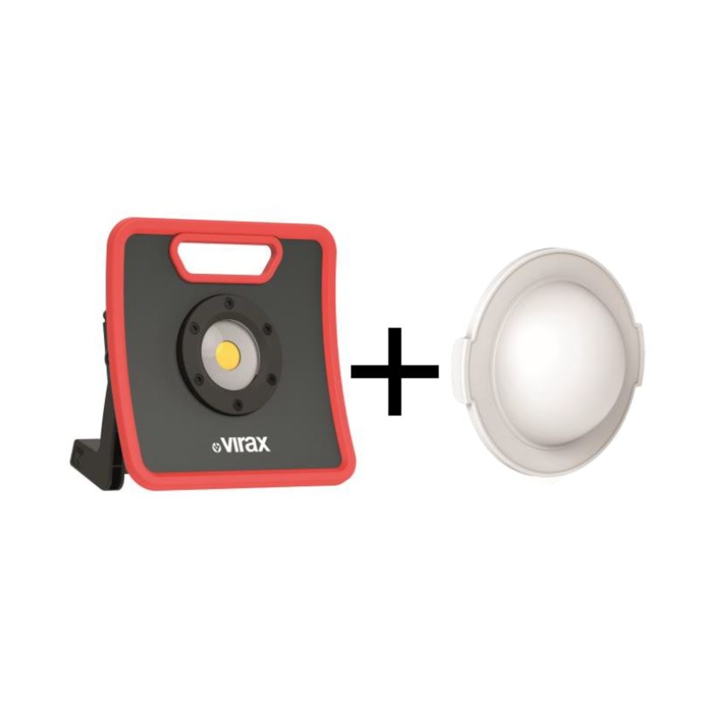 Projecteur 4000 lumens LED COB. Fonctionnement sur batterie ou secteur. IP67. VIRAX - 262823