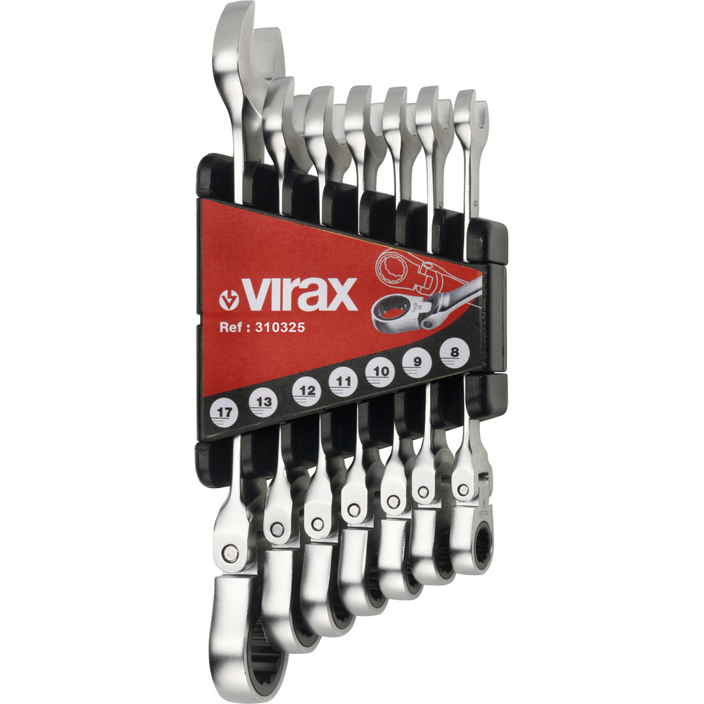 7 clés à cliquet à tête flexible 8-17 mm VIRAX - 310325