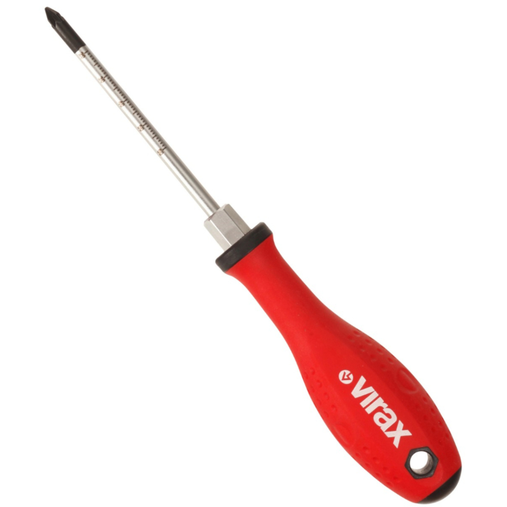 Tournevis magnétique PZ2 x 100 lg.209mm VIRAX - 341807