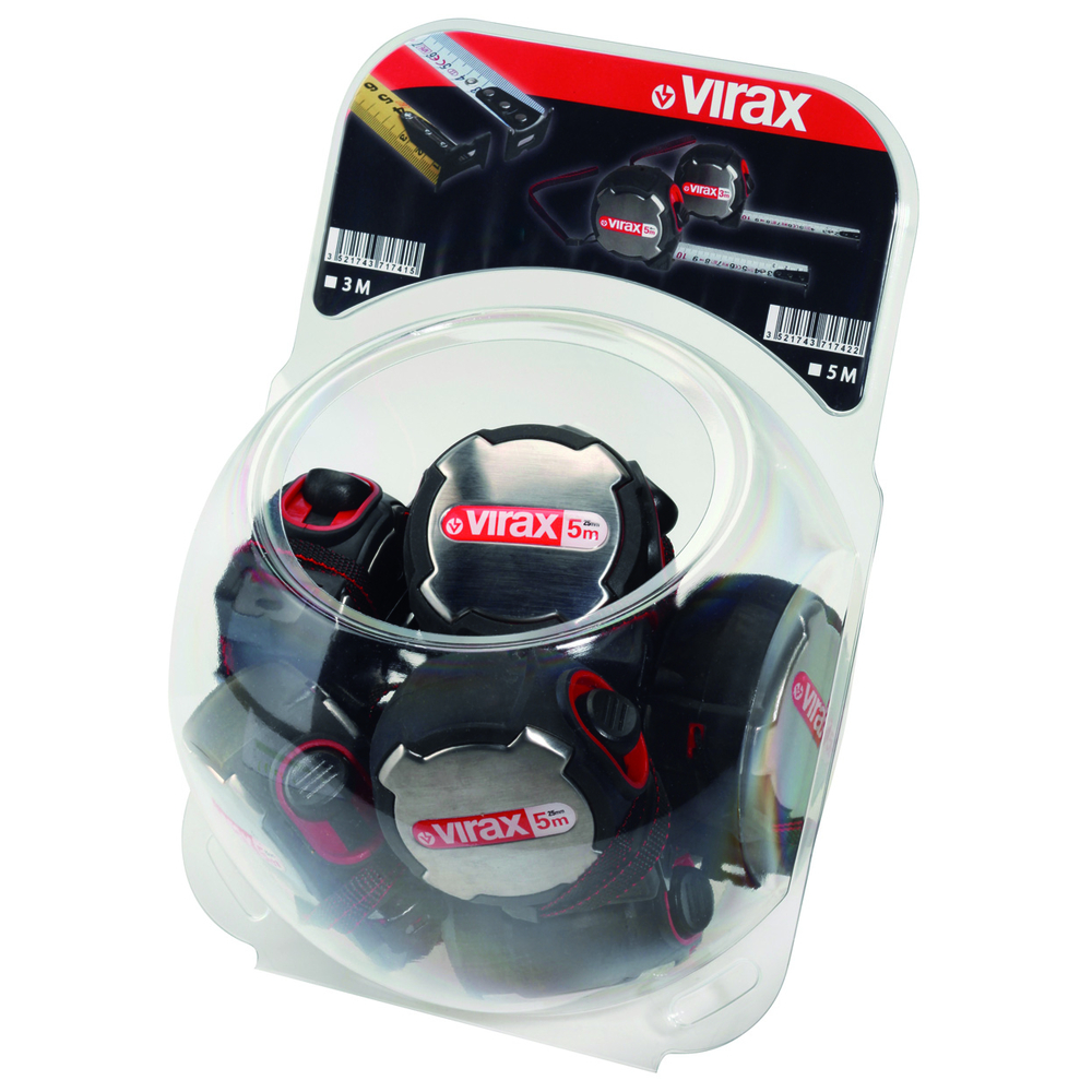 Presentoir 10 metres ruban 5 m - 25 mm VIRAX - 371745