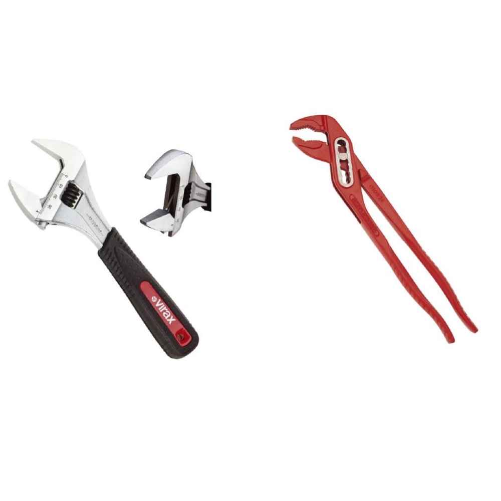 LOT CLE A MOLETTE 8 + PINCE MULTI 240MM