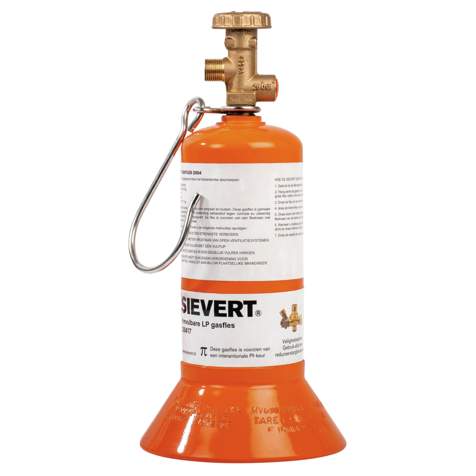 Bouteille orange + pied 0,42 kg, pas rempli SIEVERT - SI200417