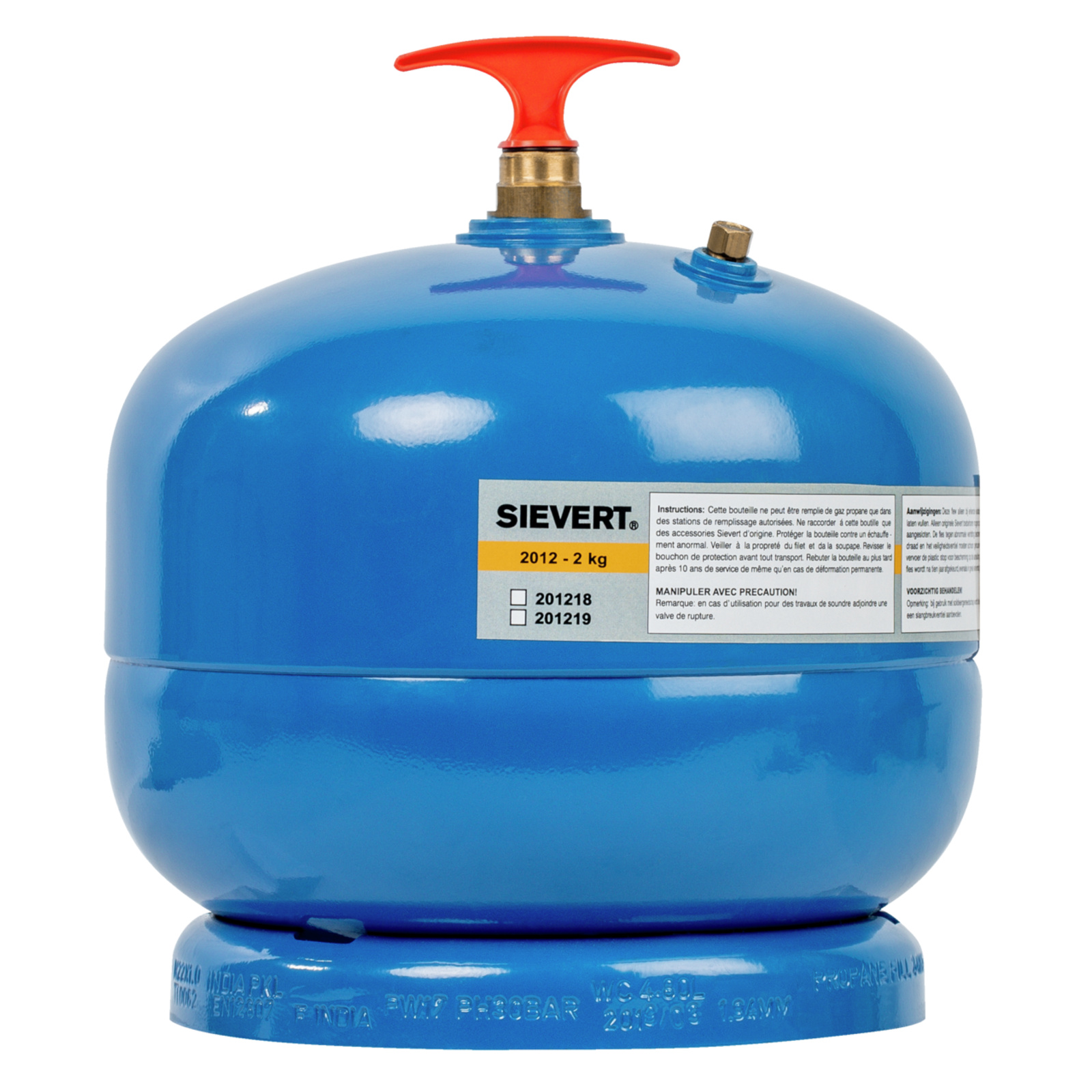 Bouteille capacité 2kg remplie sans robinet SIEVERT - SI201219