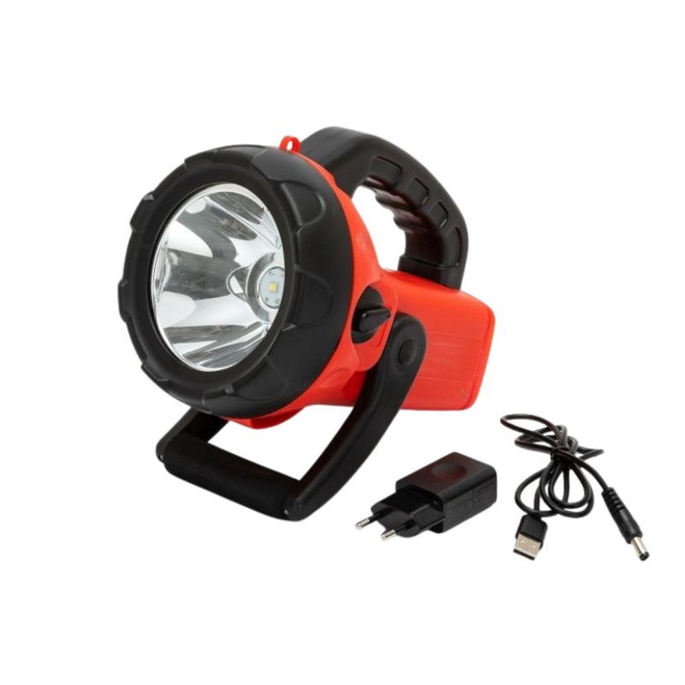 Churchill phare portable rechargeable 10W avec clignotant rouge  - VELAMP - IR561