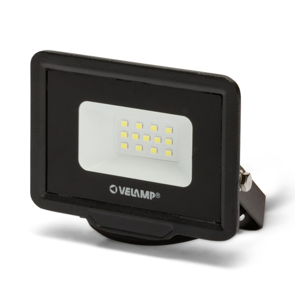 Projecteur LED SMD 10W IP65 PADLIGHT5 noir 6500K - VELAMP - IS740-5-6500K