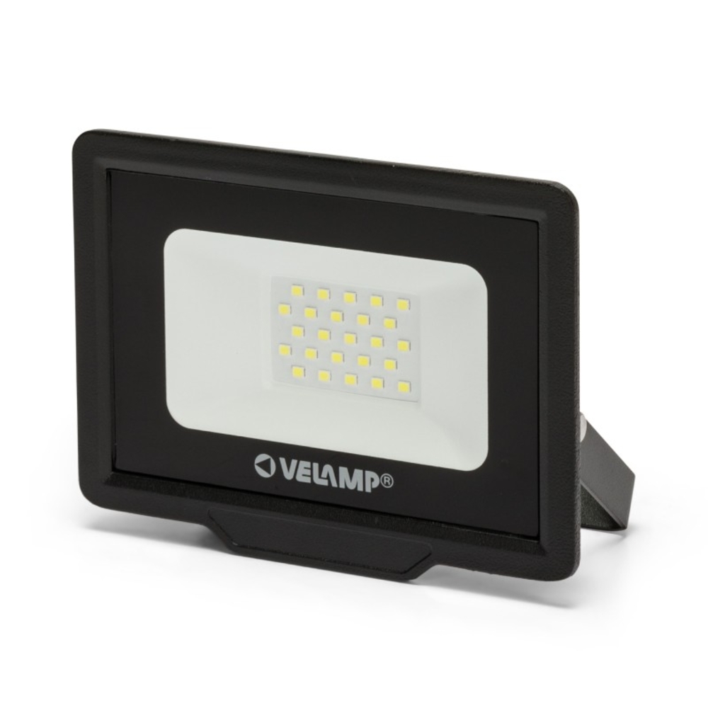 Projecteur LED SMD 20W IP65 noir 6500K PADLIGHT5 - VELAMP - IS745-5-6500K