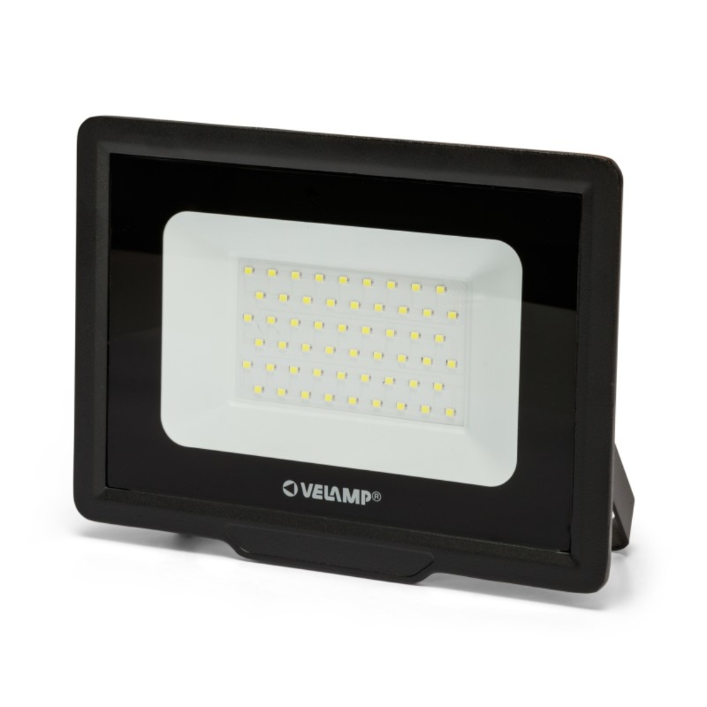 Projecteur LED SMD 50W IP65 noir 6500K PADLIGHT5 - VELAMP - IS760-5-6500K