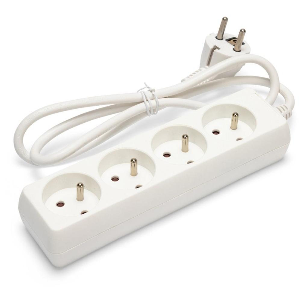 Bloc multiprise 4x16A 1m H05VV F3G1.0MM2 CE & NF - VELAMP - MULTIP-FR-4
