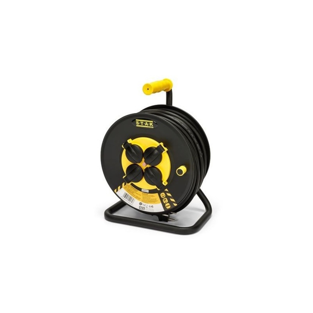 Enrouleur professionnel 4 prises 25 m H07RN-F 3G2,5 mm² IP44 - VELAMP - REELART-FR-25