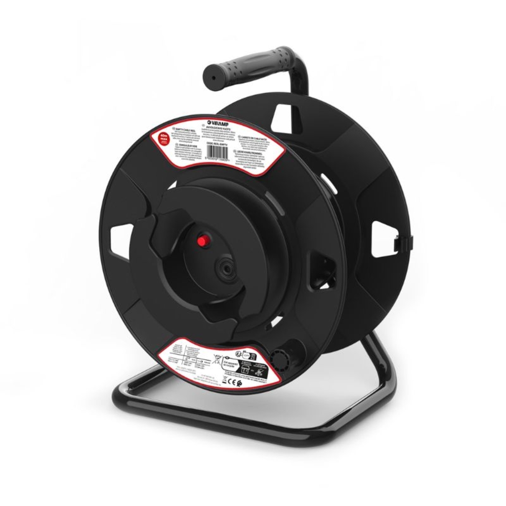 Enrouleur de câble vide pour câbles H05VV-F 3G1,5mm² jusqu’à 40m - VELAMP - REEL-EMPTY