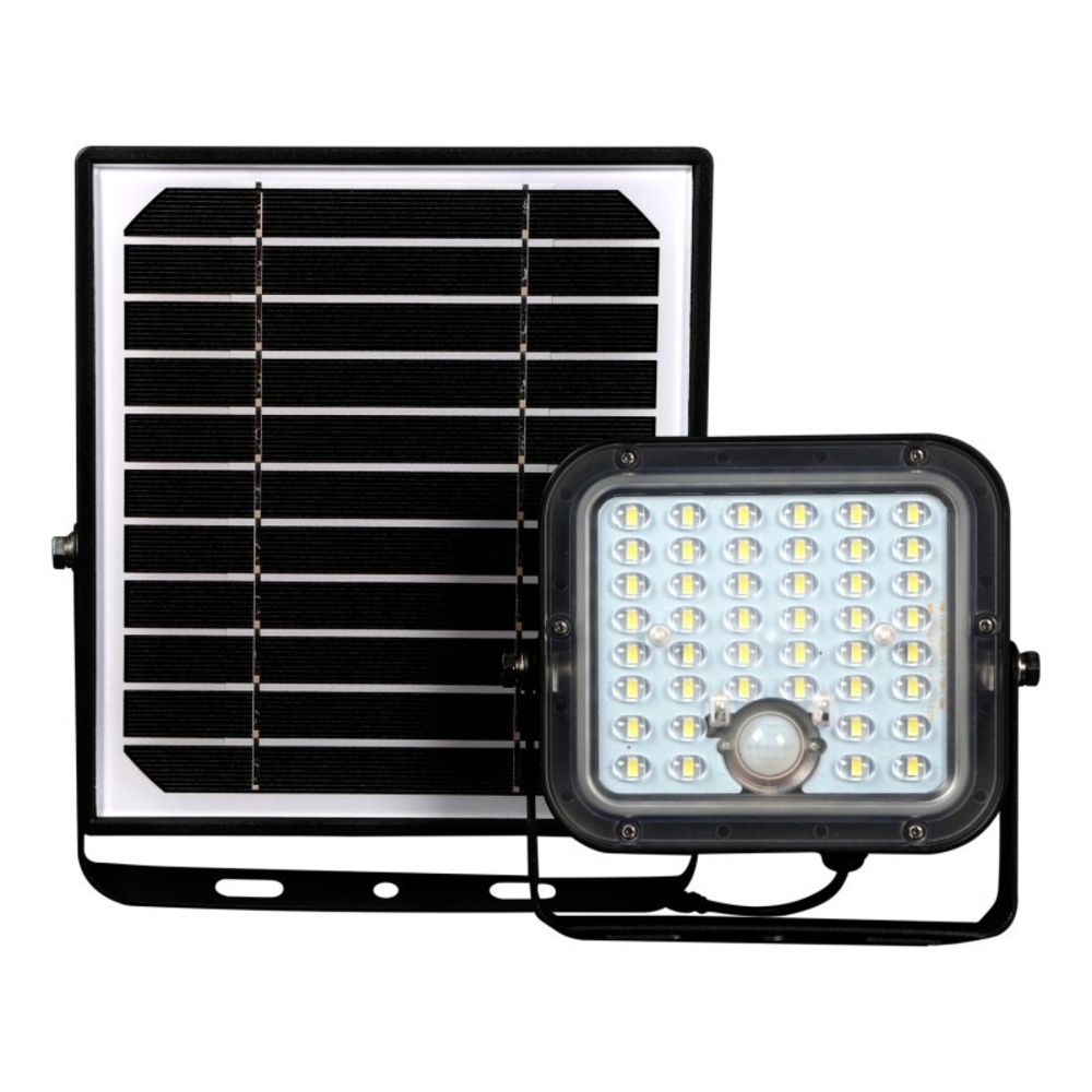 Projecteur LED solaire CUBE XS 1500 lm avec détecteur PIR et panneau déporté - VELAMP - SL365