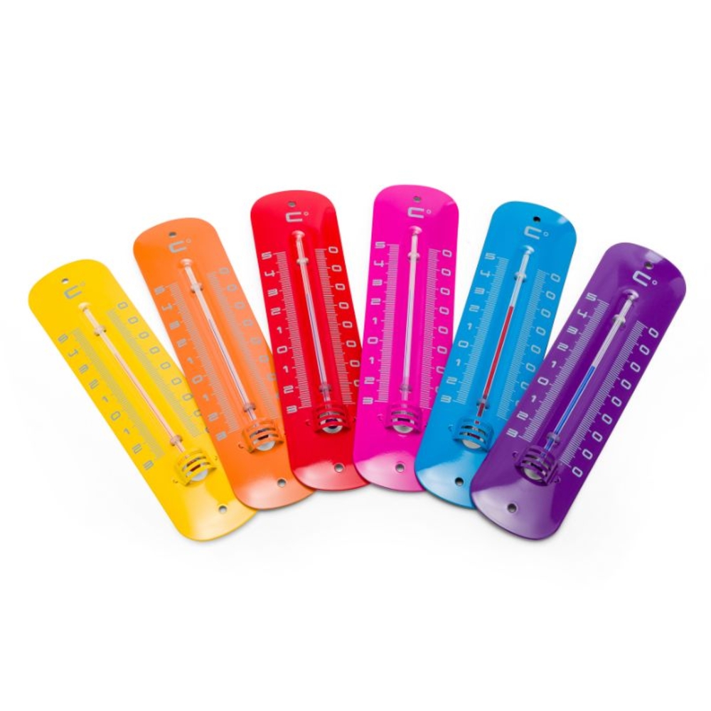 Thermomètre intérieur/extérieur métal 19-20 cm 6 couleurs - VELAMP - THERM33