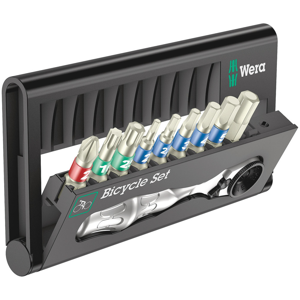 Etui d'embouts, acier inox. et Mini-Cliquet Bicycle Set 9 Wera - 05004177001