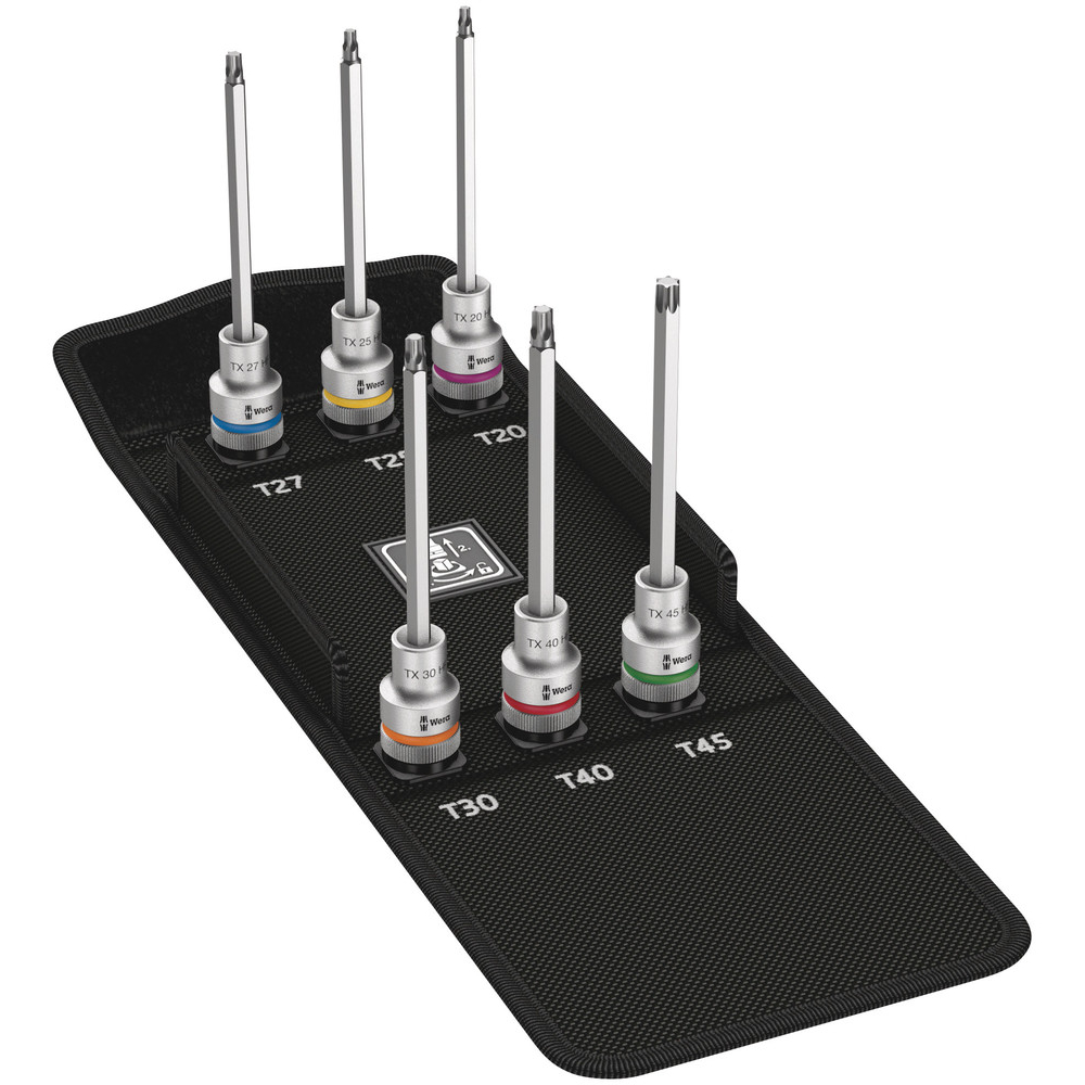 Jeu de douilles à embout avec fonction de retenue 8767 C TORX HF 2 WERA - 05004211001