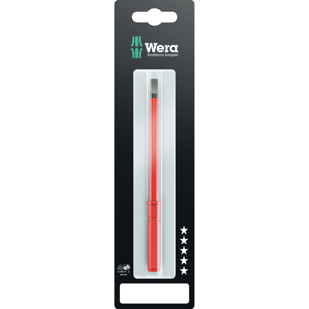 Lame interchangeable (vis à fente) pour KK VDE Kraftform Kompakt VDE 60 i 1,2 x 6,5 x 154 mm SB Wera - 05004405001