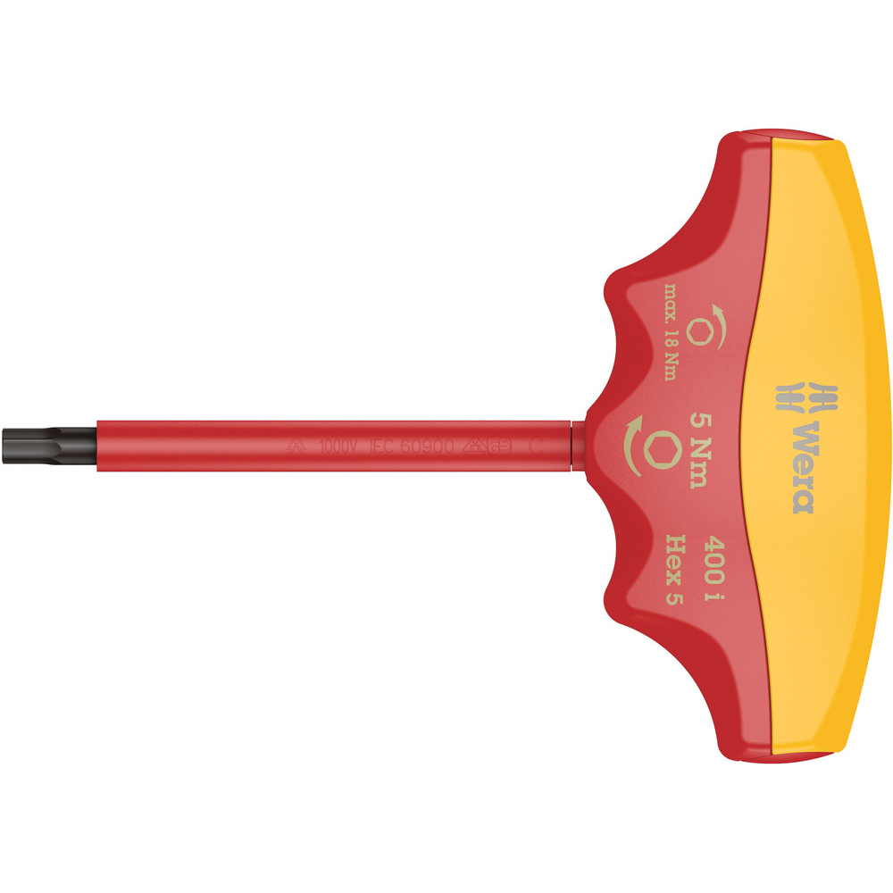 Hex Indicateur de couple isolé 400 i Hex 5,0 / 5,0 Nm WERA - 05004981001