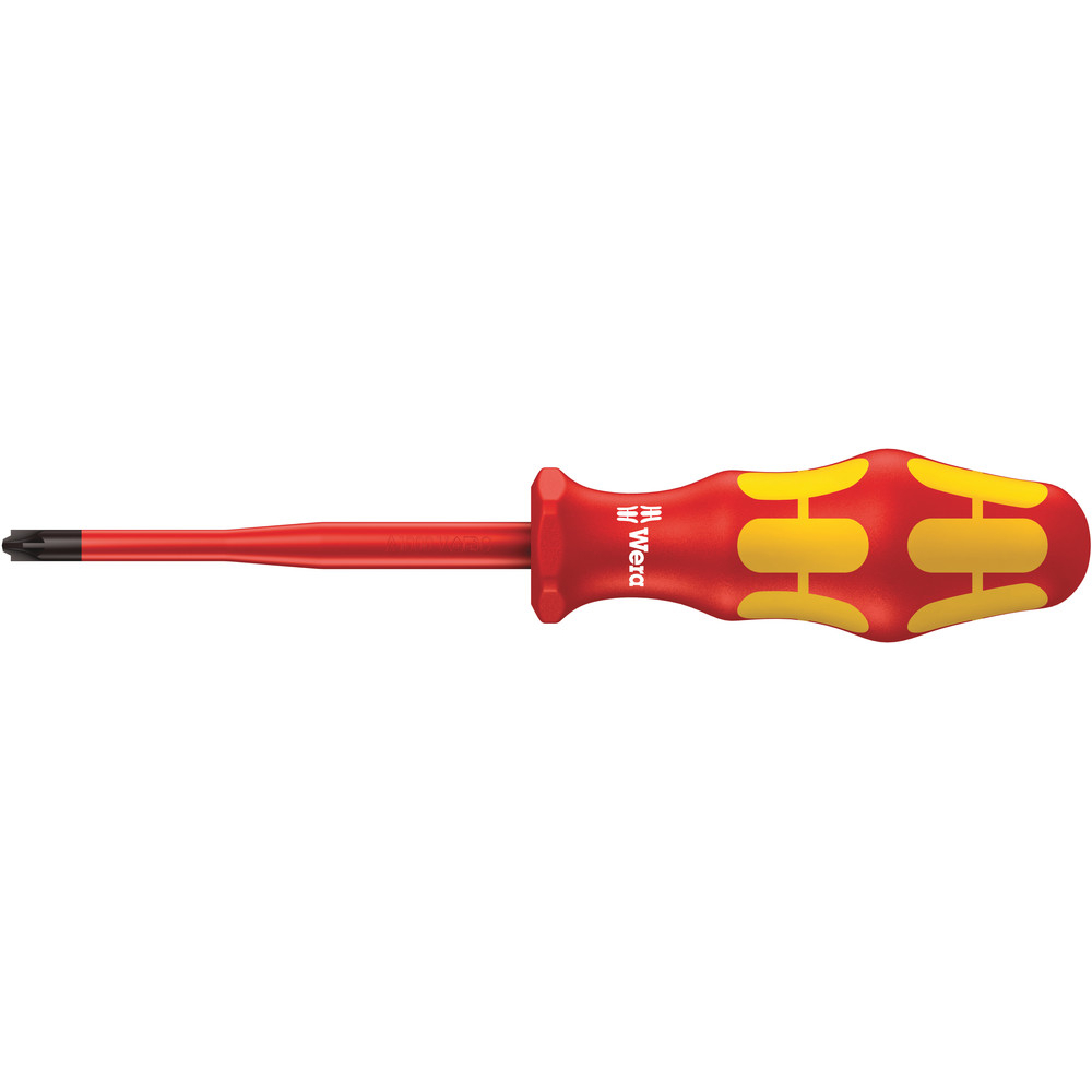 Tournevis VDE isolé pour vis PlusMinus (Pozidriv/à fente), avec lame à diamètre réduit 165 iS PZ/S # 1 x 80 mm WERA - 05006465001