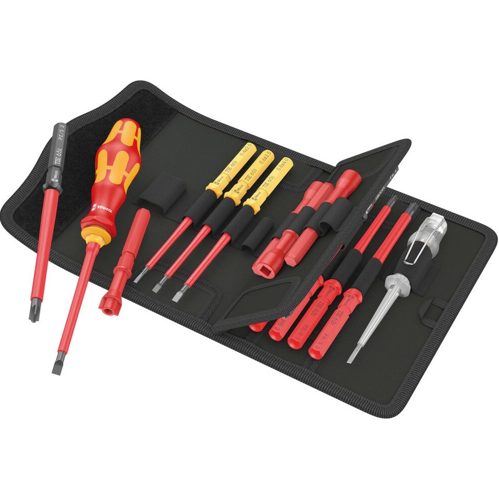 Assortiment de tournevis VDE avec 18 lames isolées interchangeables Wera Kraftform Kompakt - 05006613001