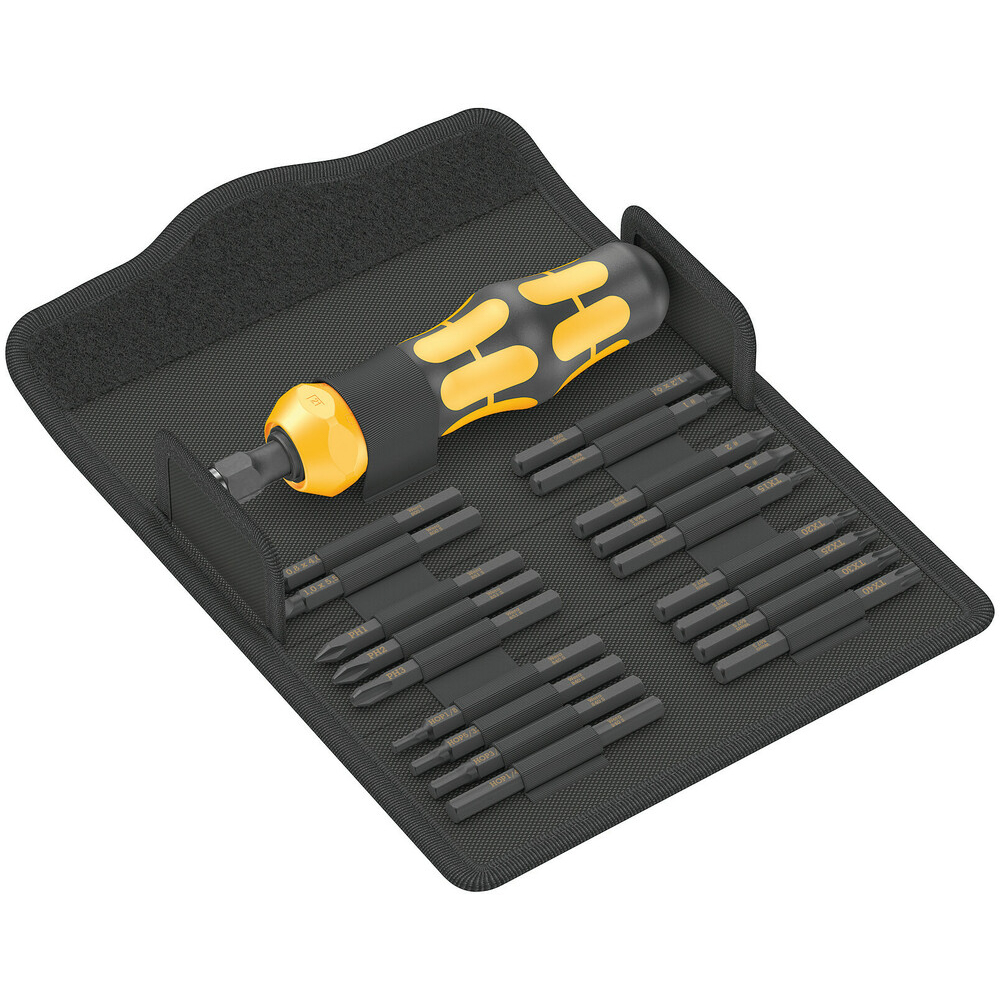 Étui pliant avec embouts de 70 mm de long Kraftform Kompakt 900 Imperial Set 1 Wera - 05018111001