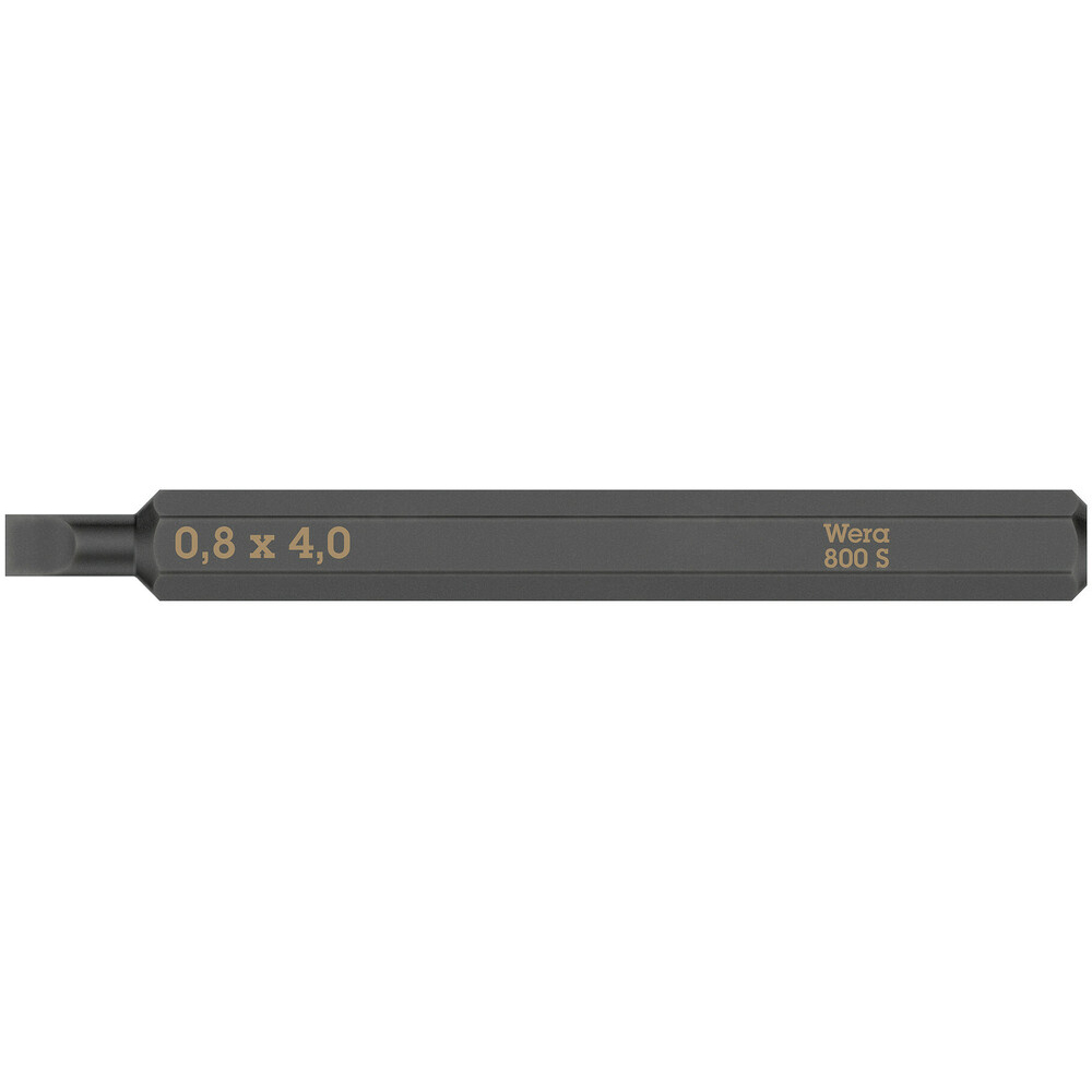 Embouts pour vis à fente 800 S 0,8 x 4,0 x 70 mm Wera - 05018140001