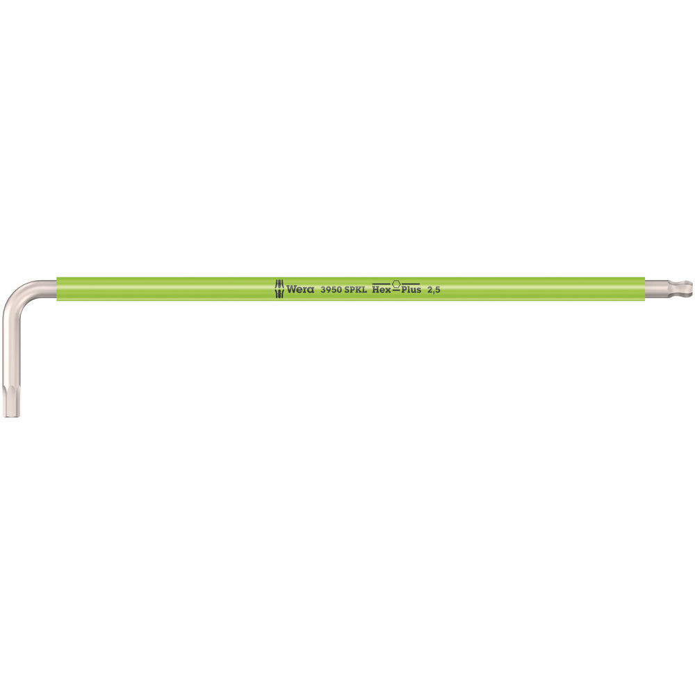 Clés mâles coudées, syst. métrique, acier inoxydable 3950 SPKL Hex-Plus 2,5 vert clair WERA - 05022662001