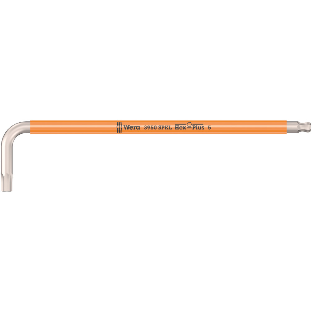 Clés mâles coudées, syst. métrique, acier inoxydable 3950 SPKL Hex-Plus 5,0 orange clair WERA - 05022665001