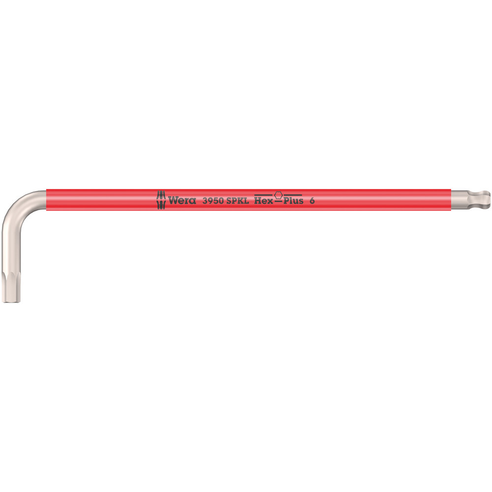 Clés mâles coudées, syst. métrique, acier inoxydable 3950 SPKL Hex-Plus 6,0 rouge WERA - 05022666001