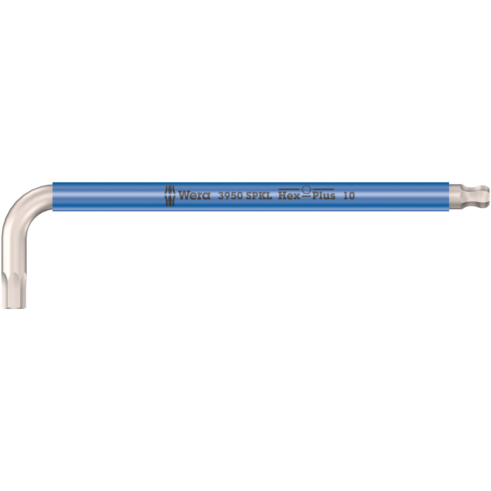 Clés mâles coudées, syst. métrique, acier inoxydable 3950 SPKL Hex-Plus 10,0 bleu WERA - 05022668001