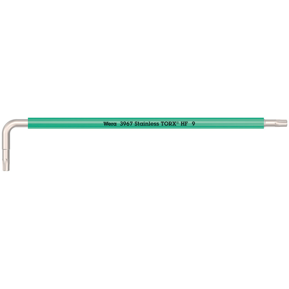 Clés mâles coudées avec fonction de retenue, version longue, acier inoxydable 3967 SXL HF TORX 9 WERA - 05022681001