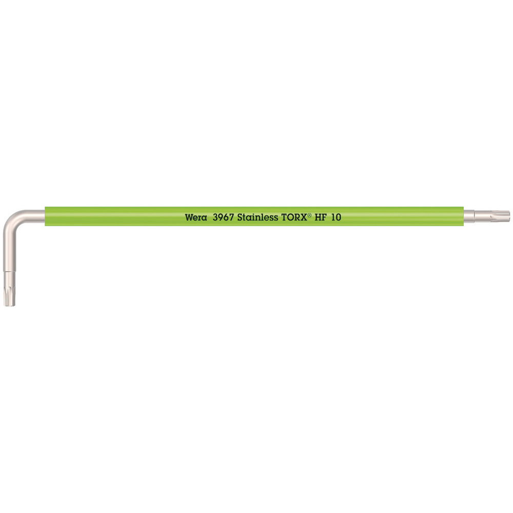 Clés mâles coudées avec fonction de retenue, version longue, acier inoxydable 3967 SXL HF TORX 10 WERA - 05022682001