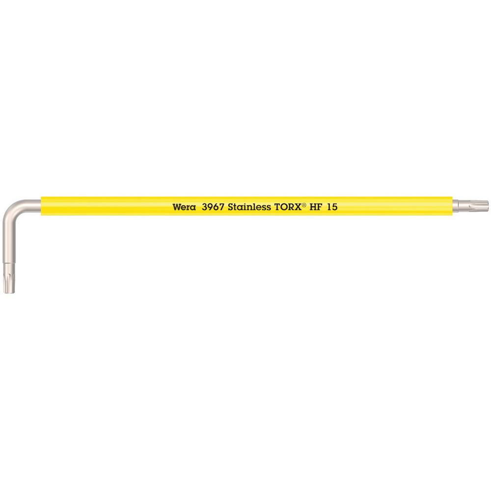 Clés mâles coudées avec fonction de retenue, version longue, acier inoxydable 3967 SXL HF TORX 15 WERA - 05022683001