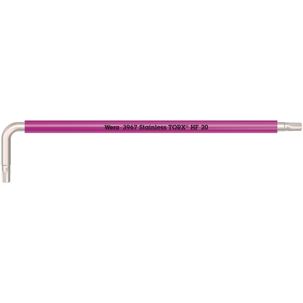 Clés mâles coudées avec fonction de retenue, version longue, acier inoxydable 3967 SXL HF TORX 20 WERA - 05022684001