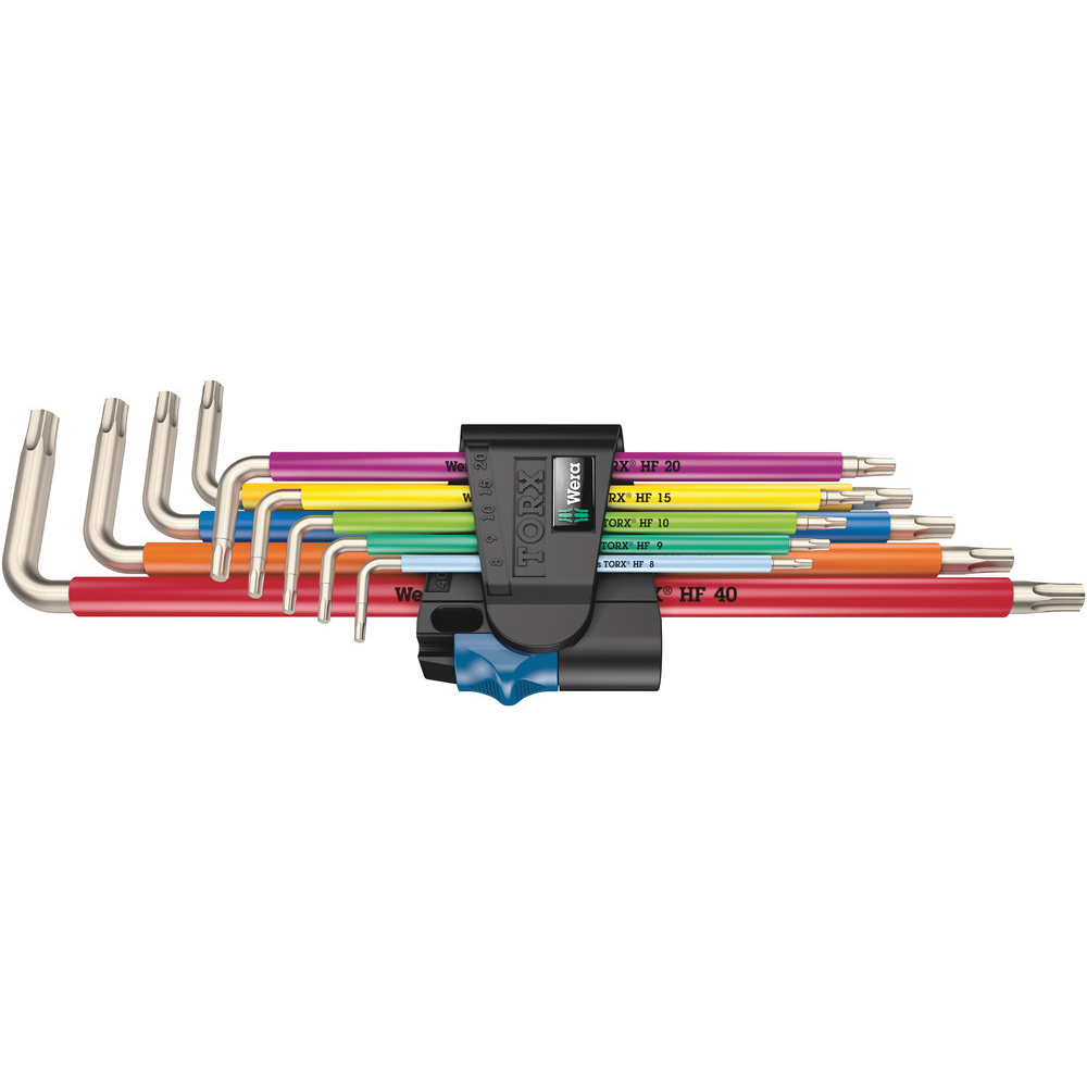 Jeu de clés mâles coudées avec fonction de retenue, acier inoxydable 3967/9 TORX SXL WERA - 05022689001