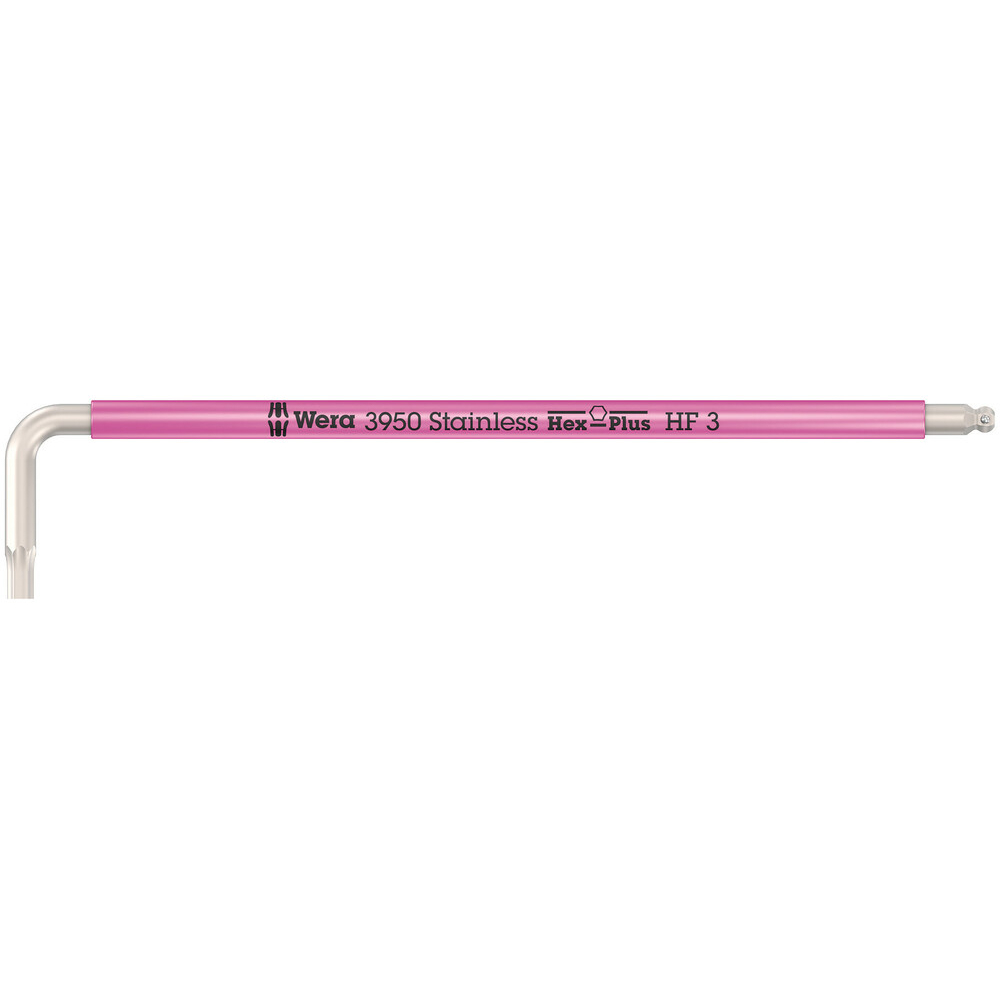Clé coudée, métrique, inox, fonction retenue 3950 SPKL Hex-Plus HF 3,0 Wera - 05022693001