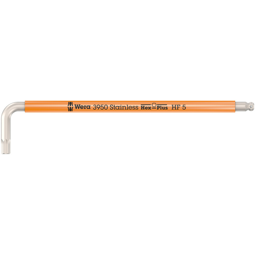 Clé coudée, métrique, inox, fonction retenue 3950 SPKL Hex-Plus HF 5,0 Wera - 05022695001
