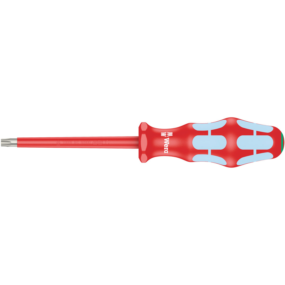 VDE Tournevis isolé pour vis TX, acier inox 3167 i TORX 30 x 100 mm Wera - 05022766001