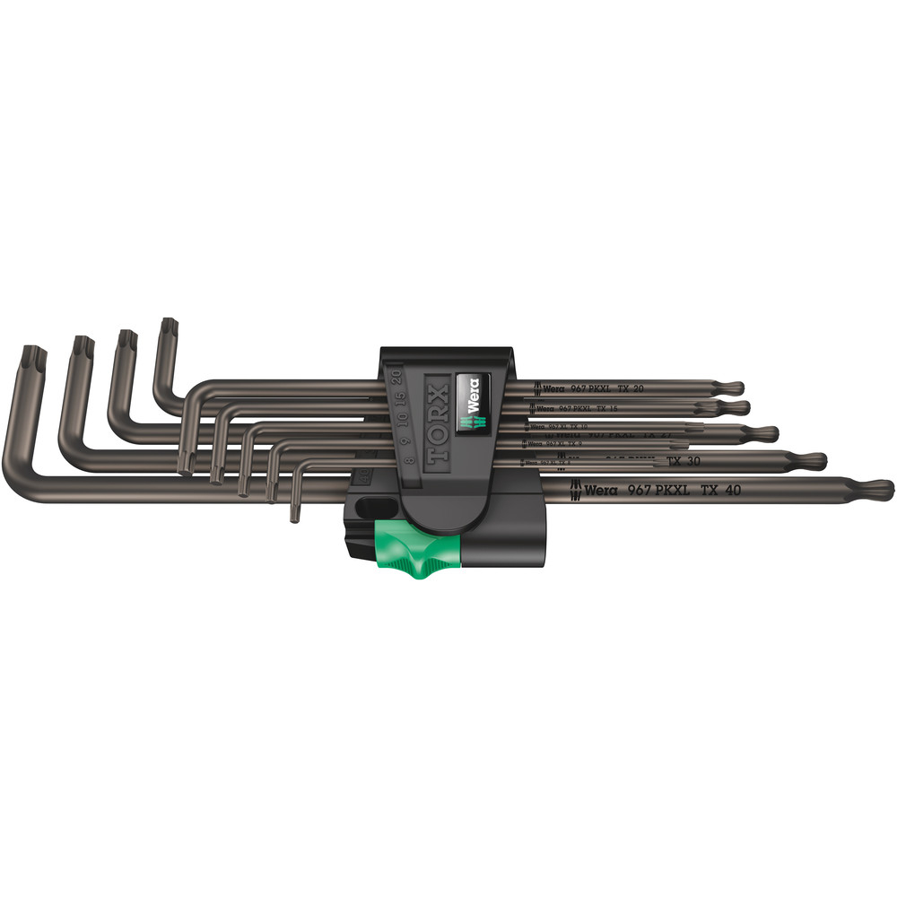 Jeu de clés mâles coudées TORX , version longue 967/9 TORX XL 1 WERA - 05024460001