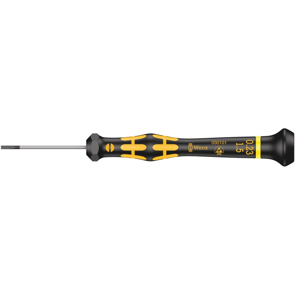 Tournevis Kraftform Micro pour vis à fente 1578 A ESD Micro 0,23 x 1,5 x 40 mm WERA - 05030101001