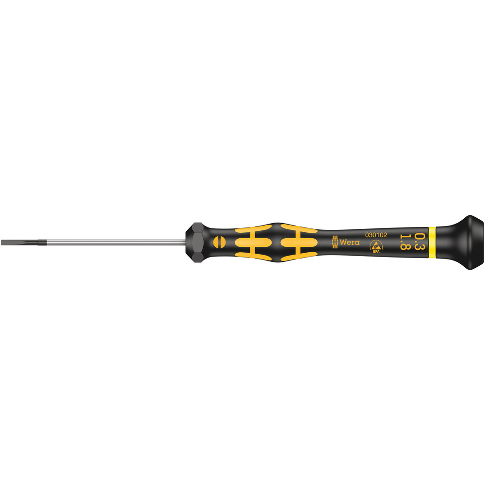 Tournevis Kraftform Micro pour vis à fente 1578 A ESD Micro 0,30 x 1,8 x 60 mm WERA - 05030102001