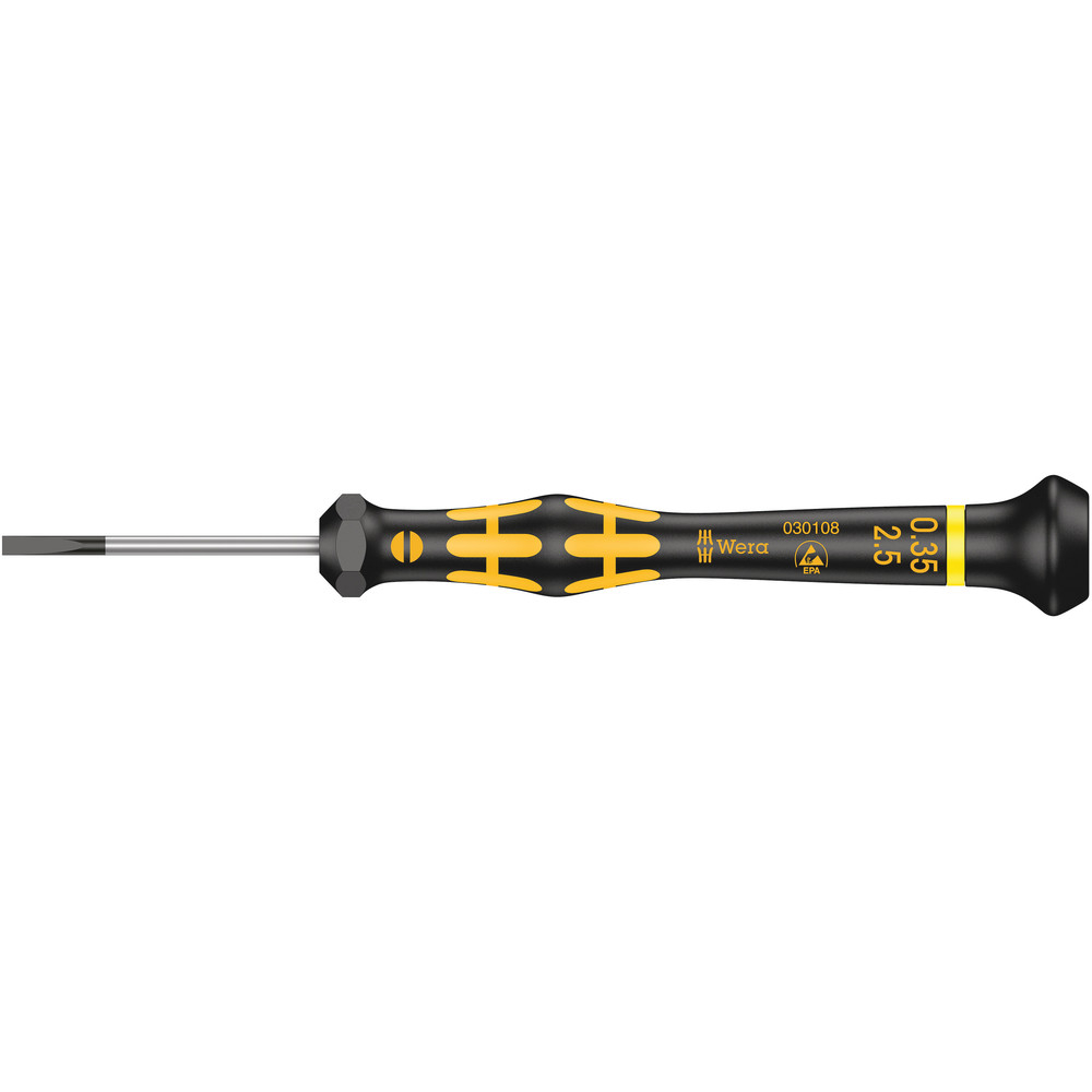 Tournevis Kraftform Micro pour vis à fente 1578 A ESD Micro 0,23 x 1,5 x 40 mm WERA - 05030108001