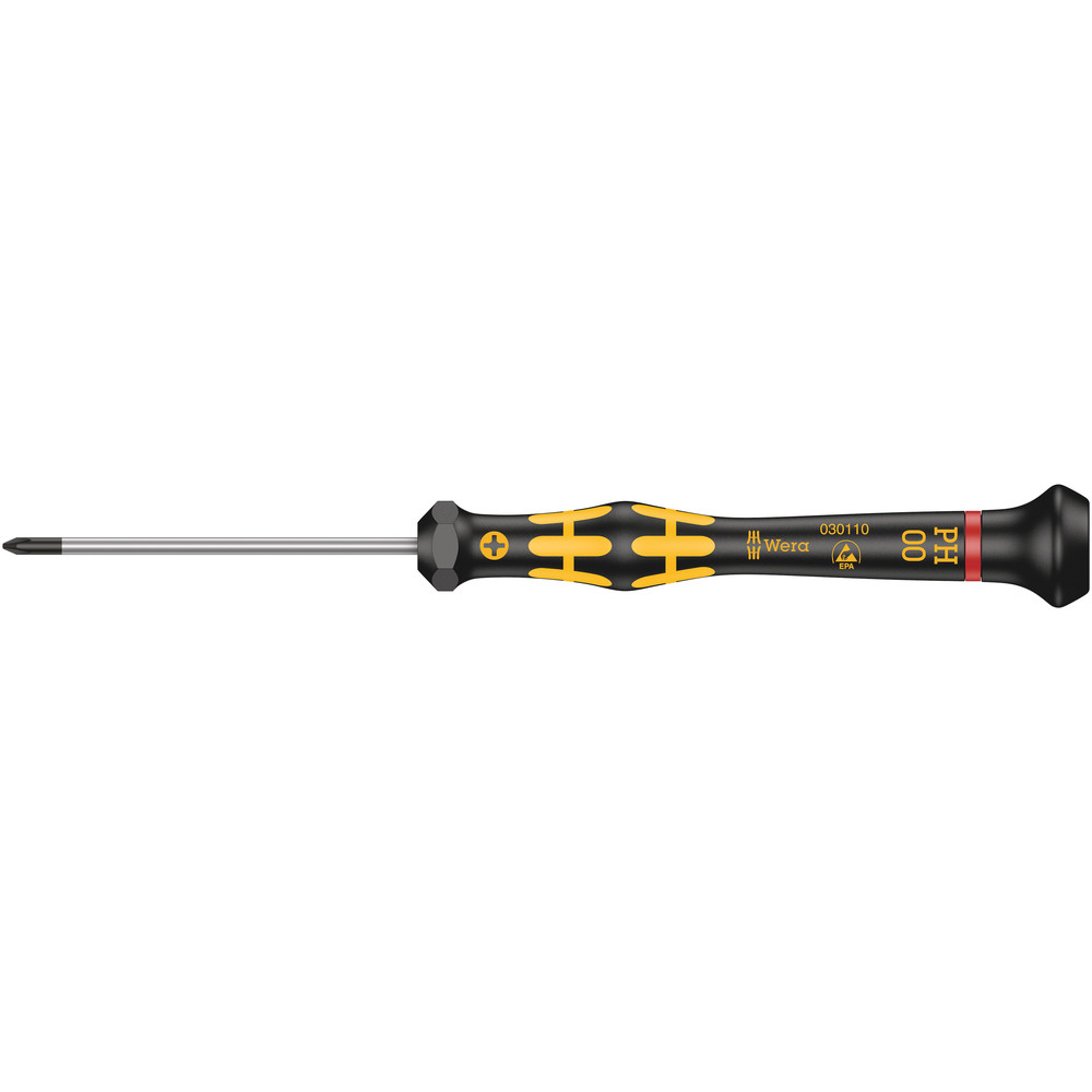 Tournevis Kraftform Micro pour vis cruciformes PH 1550 ESD Micro PH 00 x 60 mm WERA - 05030110001