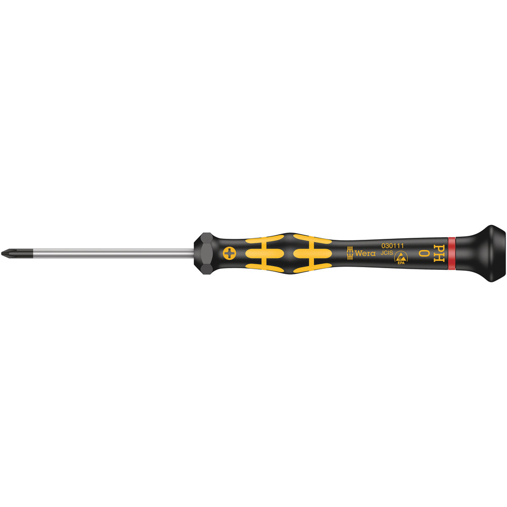 Tournevis Kraftform Micro pour vis cruciformes PH 1550 ESD Micro PH 0 x 60 mm WERA - 05030111001
