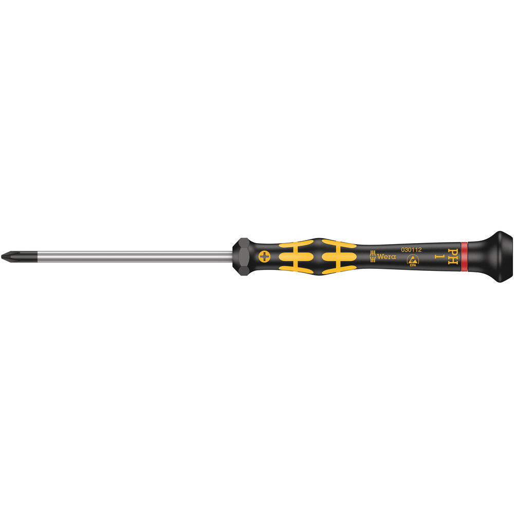 Tournevis Kraftform Micro pour vis cruciformes PH 1550 ESD Micro PH 1 x 80 mm WERA - 05030112001